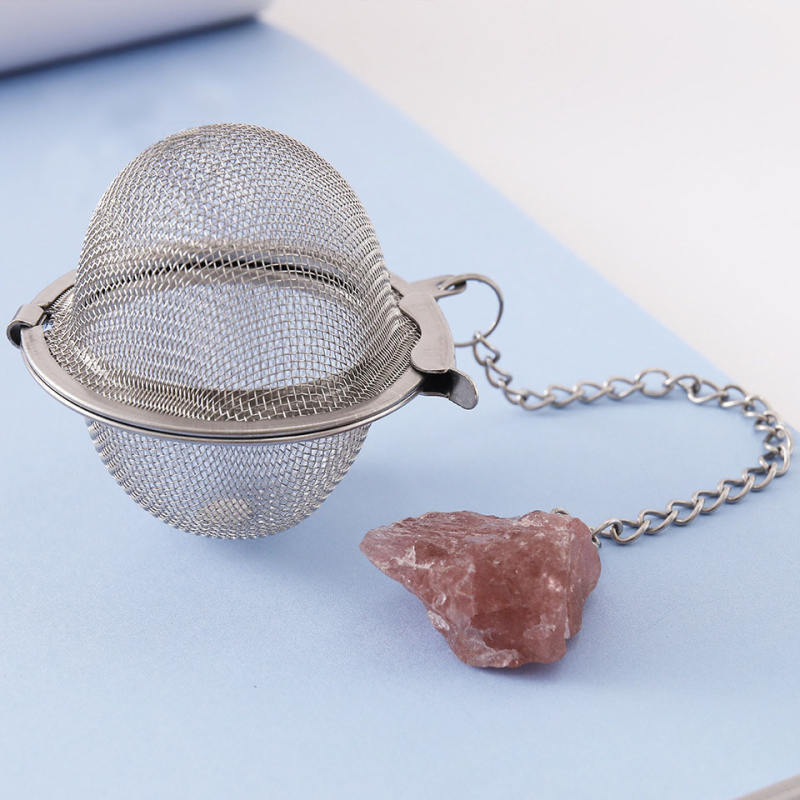 Crystal crafts crystal tea strainer natural stone amethyst raw ore mini carving piece polished crystal stone seasoning ball tea strainer tea strainer