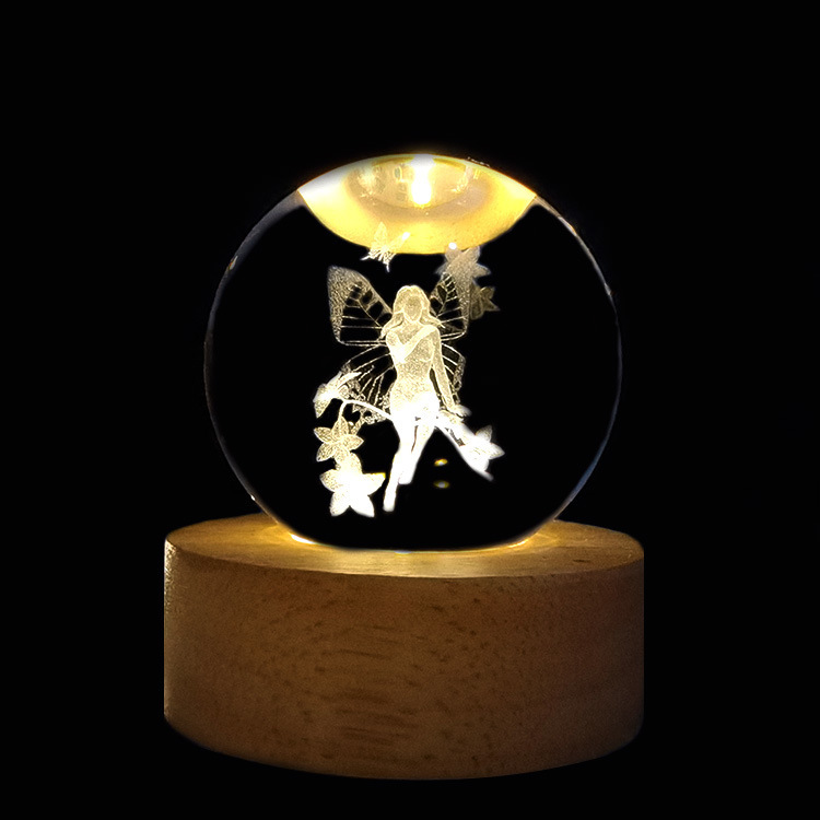 Creative 3D fairy tale character fairy mermaid crystal ball