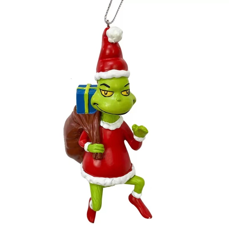 Christmas green hair monster Grinch Christmas pendant resin decoration decoration creative Christmas