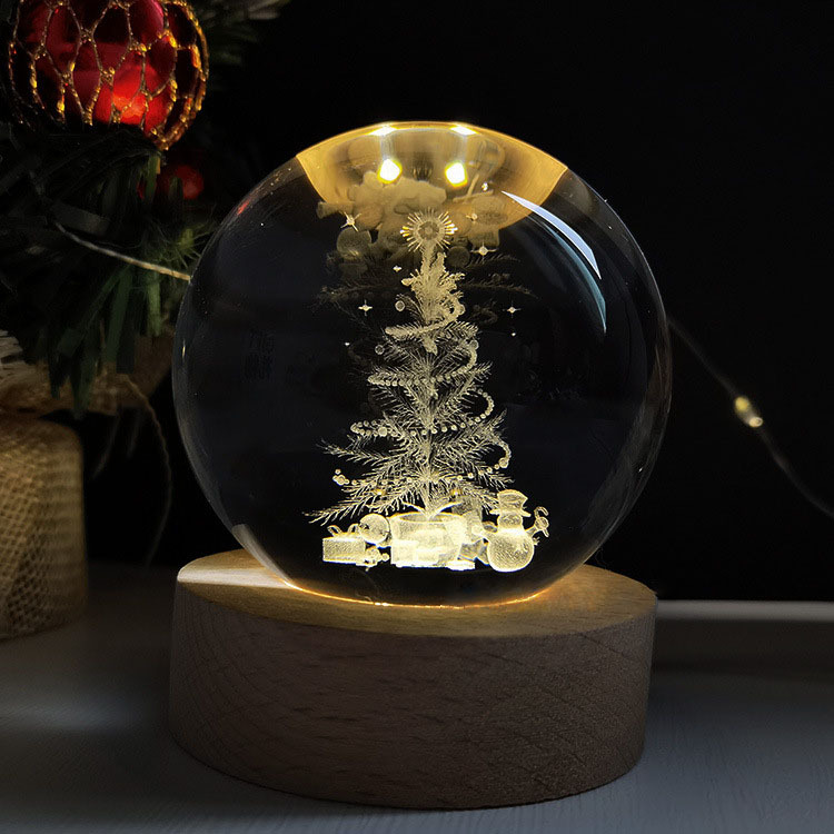 Christmas series creative crystal sphere home office decoration ornaments