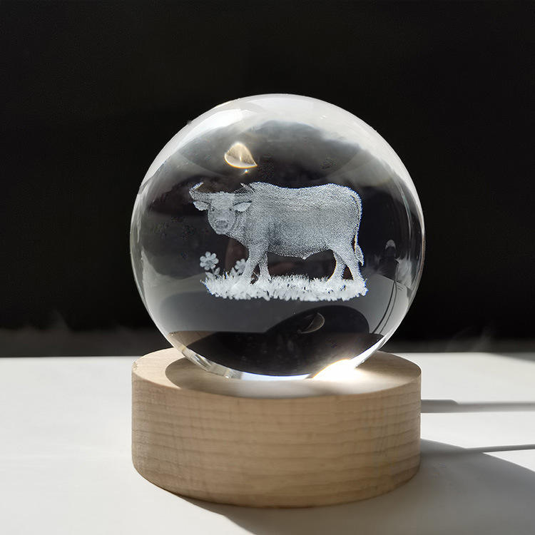 Zodiac Creative Crystal Sphere Home Office Decoration Ornament
