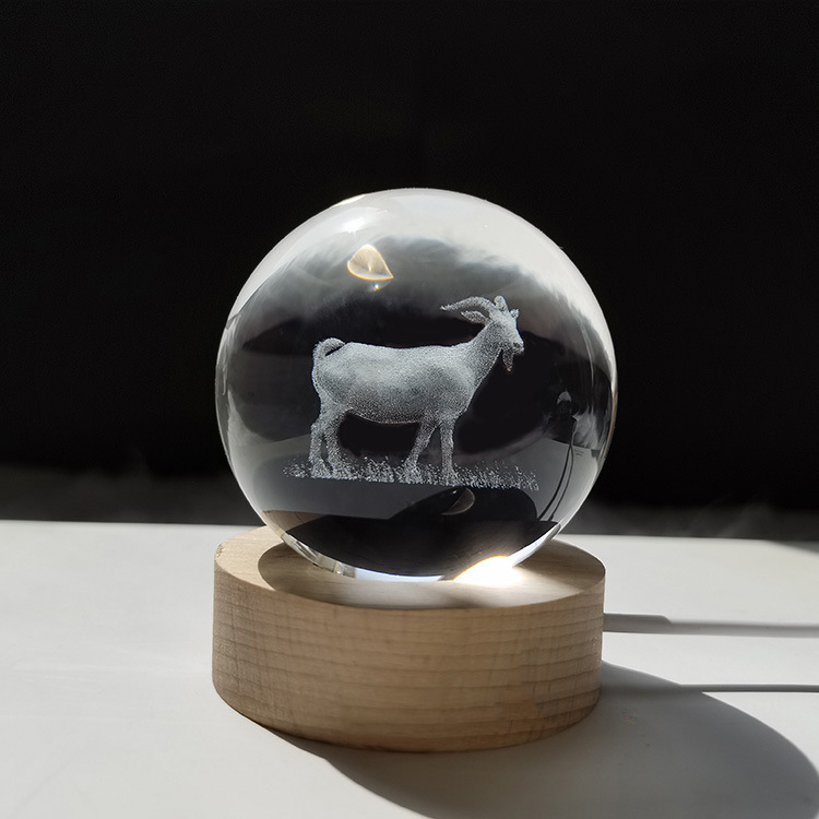 Zodiac Creative Crystal Sphere Home Office Decoration Ornament