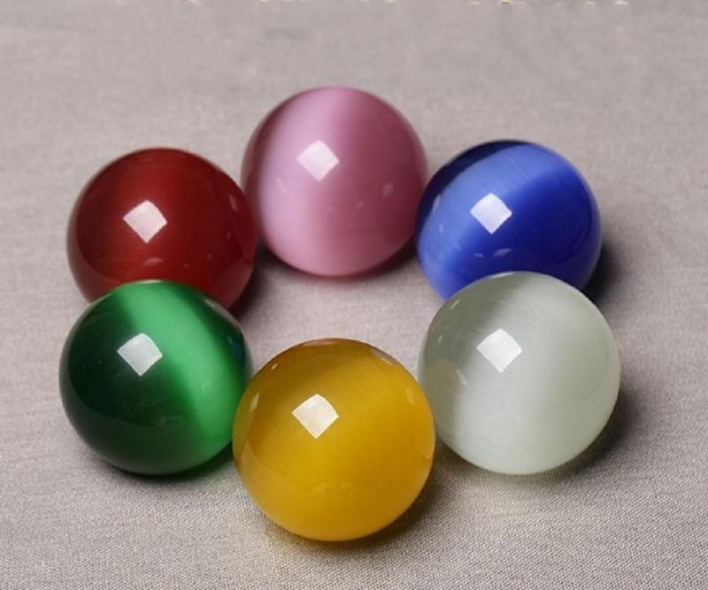 Cat's eye round sphere colorful, red, yellow, blue, green, purple, white, crystal ball, yoga ball, play piece, home office decoration