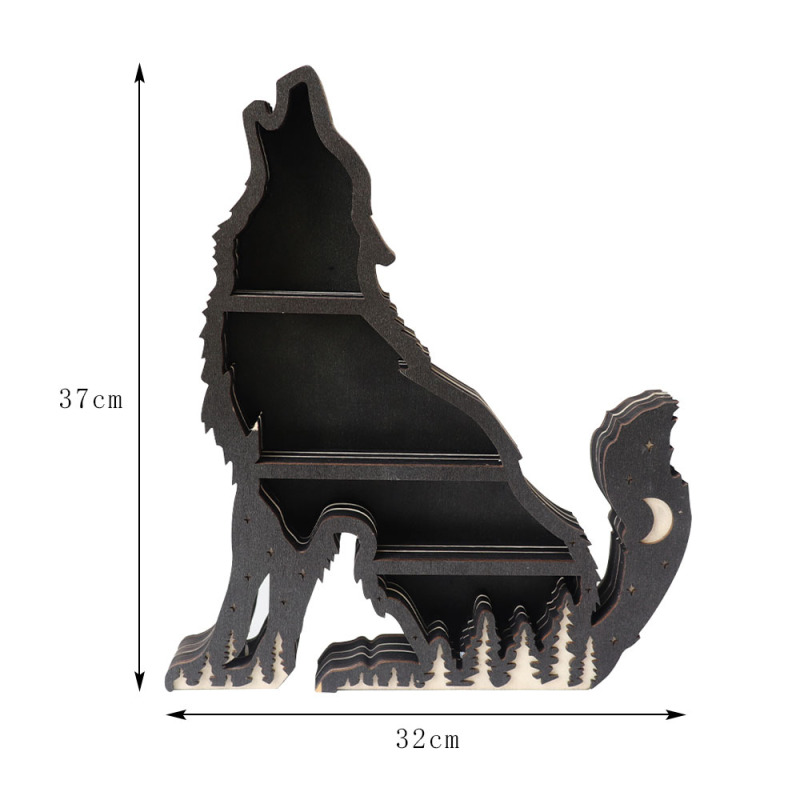 Cross-border Best Selling Wolf Crystal Shelf Home Decoration Ornament