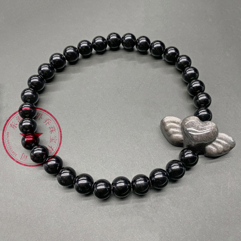 Hot Selling Natural Obsidian Bracelet With Turtle Shell, Obsidian With Wings, Lucky Bracelet