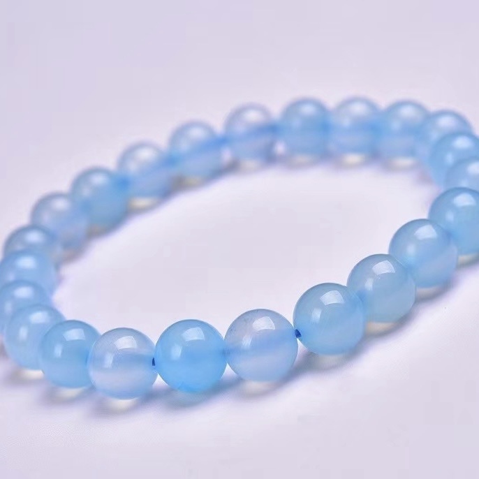 Natural Aquamarine Healing 8mm Bracelet Unisex Suitable for Gifting Friends