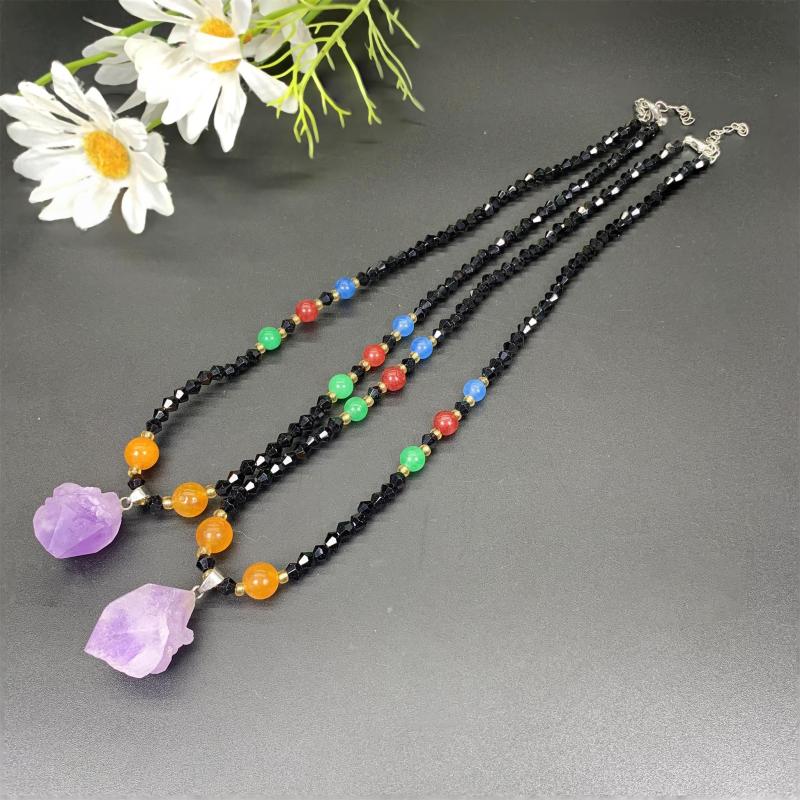 Healing design raw stone bracelet necklace