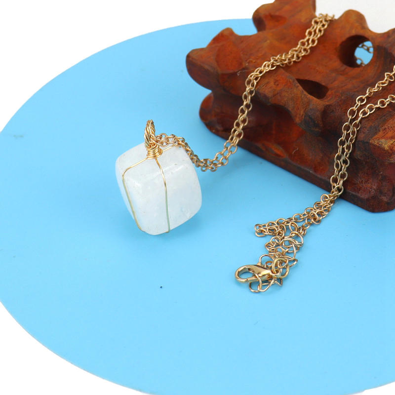 Handmade Natural crystal gem tumble stone pendant cube pendant mineral stone collection incense stick fish tank ornamental