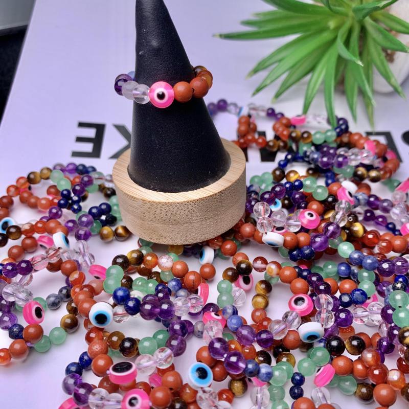 Factory Wholesale Natural Crystal evil eyes Fashion Jewelry Rings Exquisite Jewelry Rings Healing Gifts