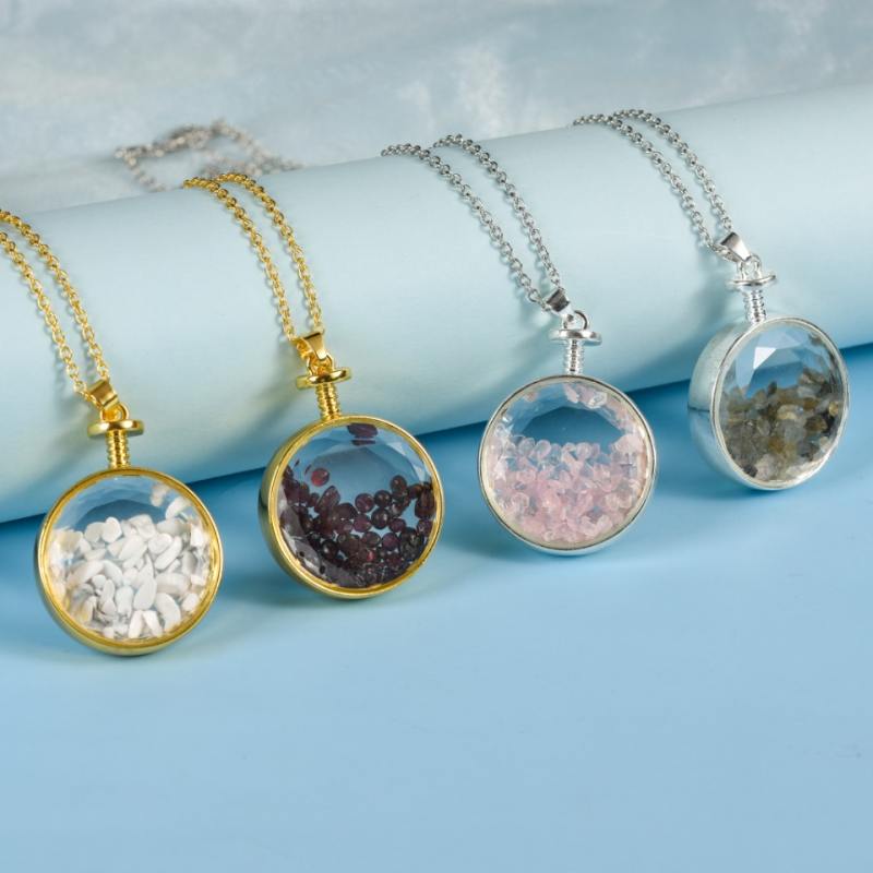 Factory wholesale natural crystal fashion jewelry pendants moissanite pendant healing gift