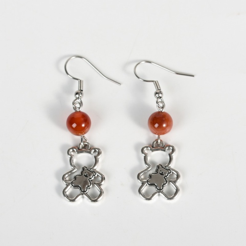 Wholesale Natural Crystal fashion jewelry pearl earrings stainless steel earrings Healing