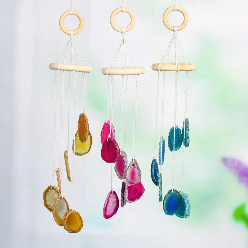 Factory Wholesale Natural Crystal Agate Wind Chime Pendant Home Furnishing Gifts