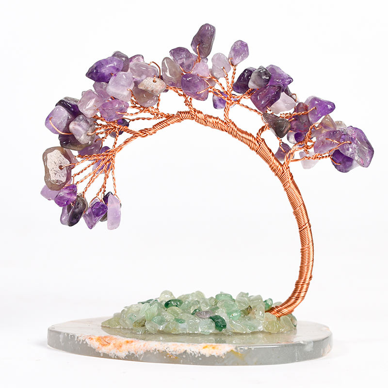 Crystal Tree Polishing, Office Decoration, Crystal Flower Tree Decoration, Home Gift Healing Factory Wholesale Customization of Natural Crystal Raw Stone, Crushed Stone,