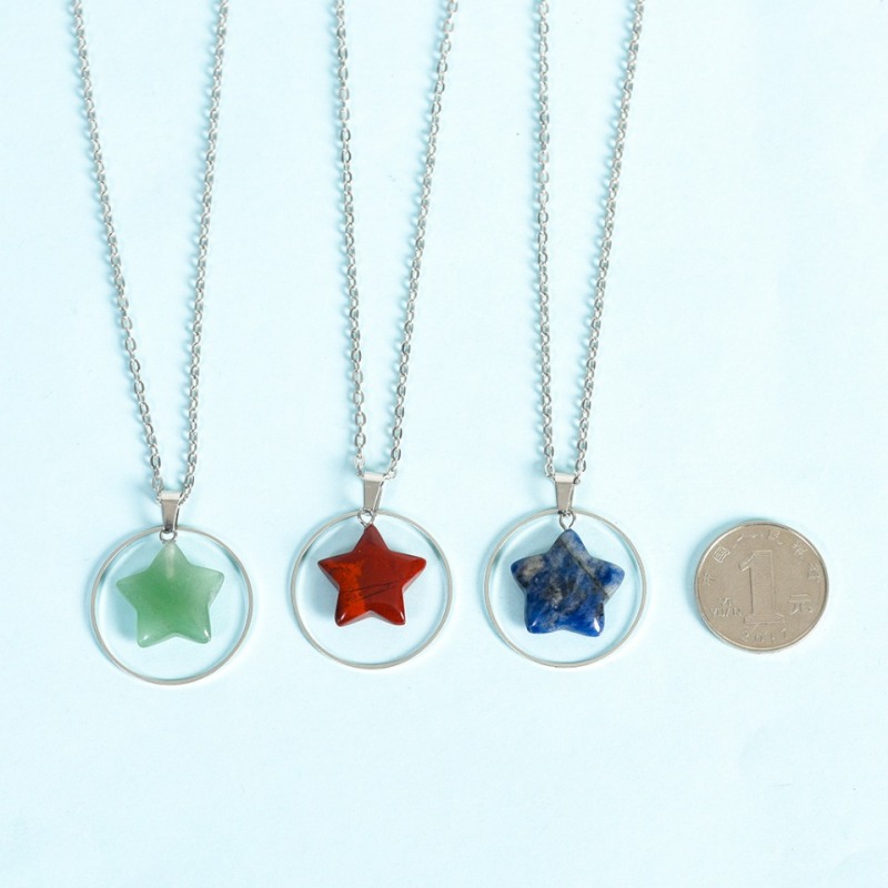 Factory wholesale natural crystal fashion jewelry pendants moissanite pendant healing gift  woman necklace man pendant