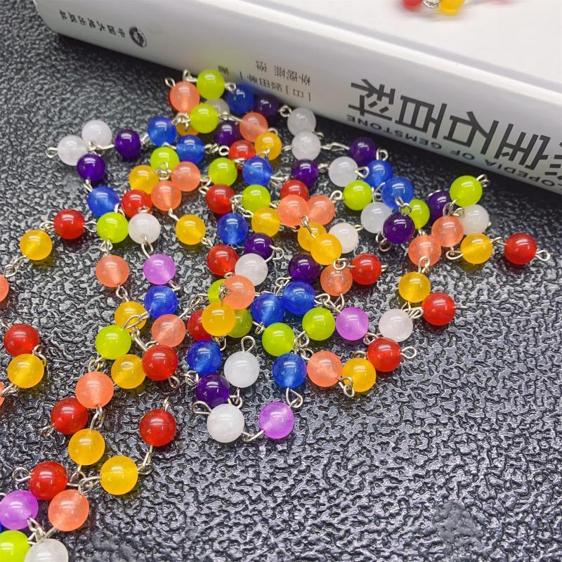 Factory natural wholesale of seven chakra agate DIY beads for making earrings, bracelets, and gifts