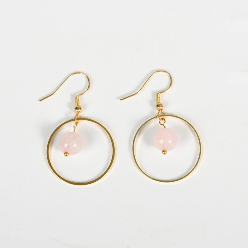 Wholesale Natural Crystal Women's Earrings Jewelry Latest Girl Earrings Healing