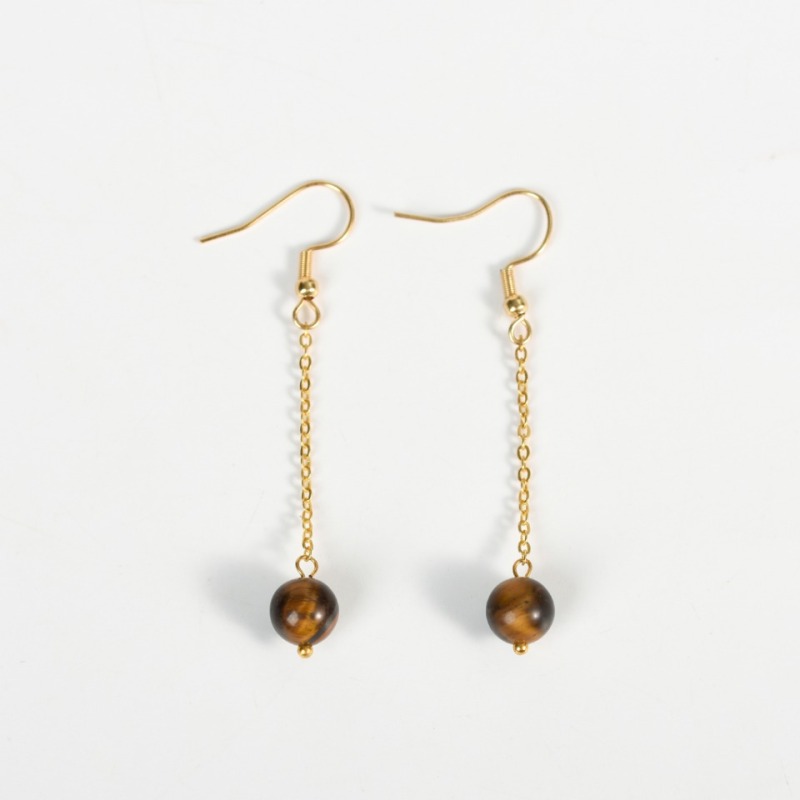 Wholesale Natural Crystal fashion jewelry pearl earrings stainless steel earrings Healing