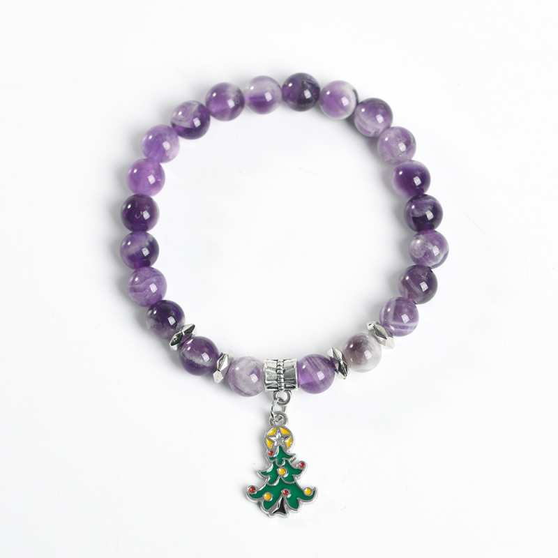 Christmas Tree Gift Factory wholesale natural crystal boutique woman bracelet fashion ladies bracelet healing