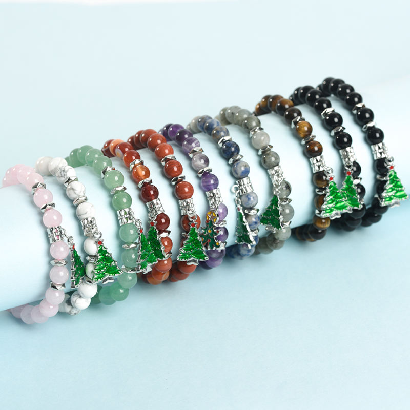 Christmas  Factory wholesale natural crystal boutique woman bracelet fashion ladies bracelet healing