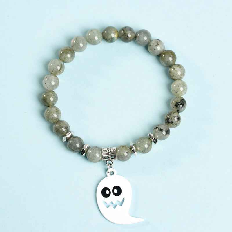 Factory wholesale natural crystal Christmas White Ghost bracelet  fashion woman jewelry bracelet healing gifts