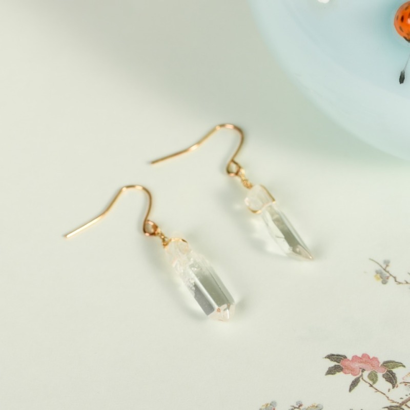 Wholesale Natural Crystal Women's Earrings Jewelry Latest Girl Earrings Healing