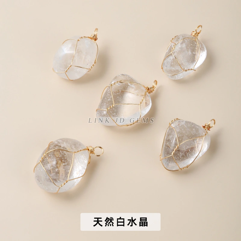 Factory wholesale natural crystal Raw Stone Pendant fashion jewelry pendants man pendant healing gift