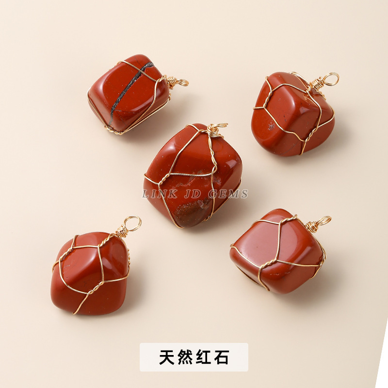 Factory wholesale natural crystal Raw Stone Pendant fashion jewelry pendants man pendant healing gift