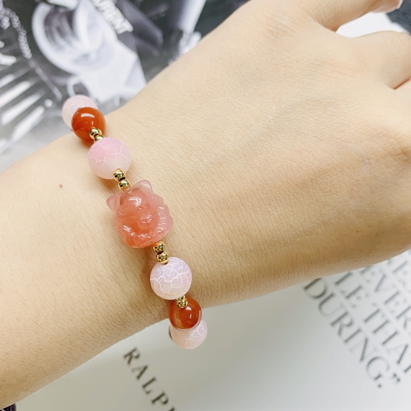 Vermilion Diy Devil's Eye Bracelet Factory wholesale natural crystal boutique woman bracelet fashion ladies bracelet healing