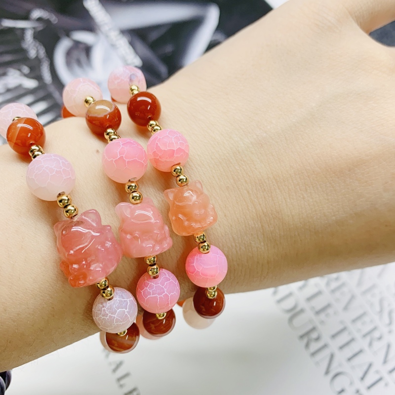 Vermilion Diy Devil's Eye Bracelet Factory wholesale natural crystal boutique woman bracelet fashion ladies bracelet healing