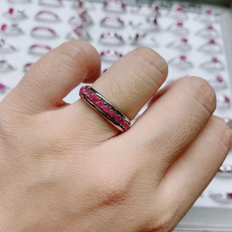 High quality genuine ruby ring Factory Wholesale Natural Crystal Fashion Jewelry Rings Exquisite Jewelry Rings Healing Gifts
