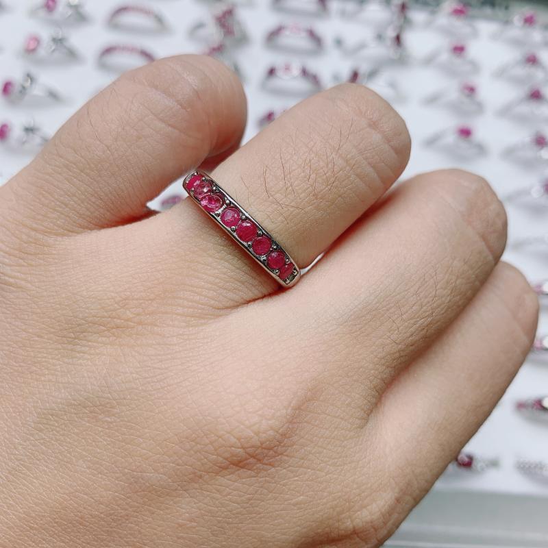 High quality genuine ruby ring Factory Wholesale Natural Crystal Fashion Jewelry Rings Exquisite Jewelry Rings Healing Gifts