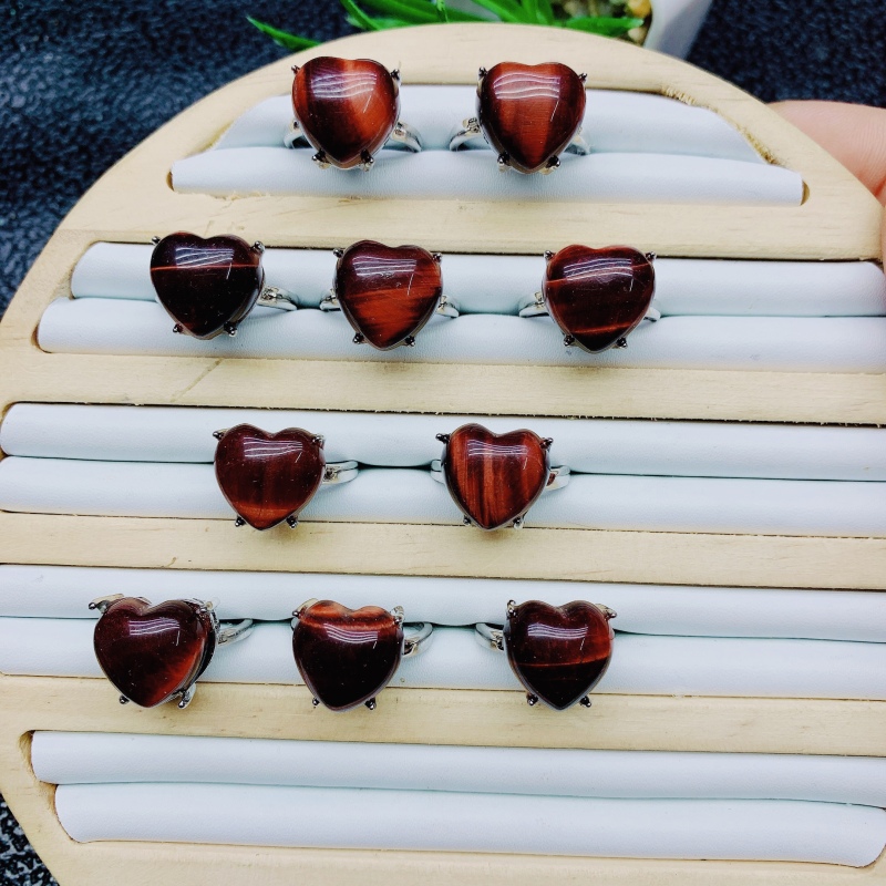 High quality genuine tiger eye ring Factory Wholesale Natural Crystal Fashion Jewelry Rings Exquisite Jewelry Rings Healing Gifts