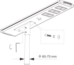 Asda Series Solar LED Street Light 60W-150W