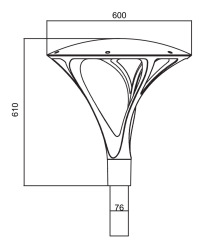 London Series LED Post Light 30W-100W