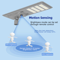 Sparta Series All in One Solar Power LED Street Light with LiFePO4 Battery