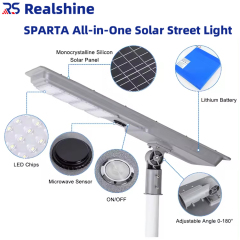 Sparta Series All in One Solar Power LED Street Light with LiFePO4 Battery