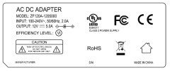 Class 2 Power Supply 12V 5A 60W AC/DC Adapter with UL/cUL UL1310 listed for LED Strip Light