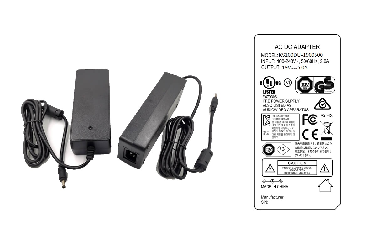 18V 5A AC DC power supply UL/cUL FCC PSE CB C-Tick RoHs CE GS RCM safety approved