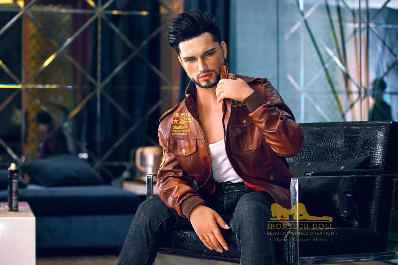 162cm Sexy man Silicone Kevin sex doll with TPE body