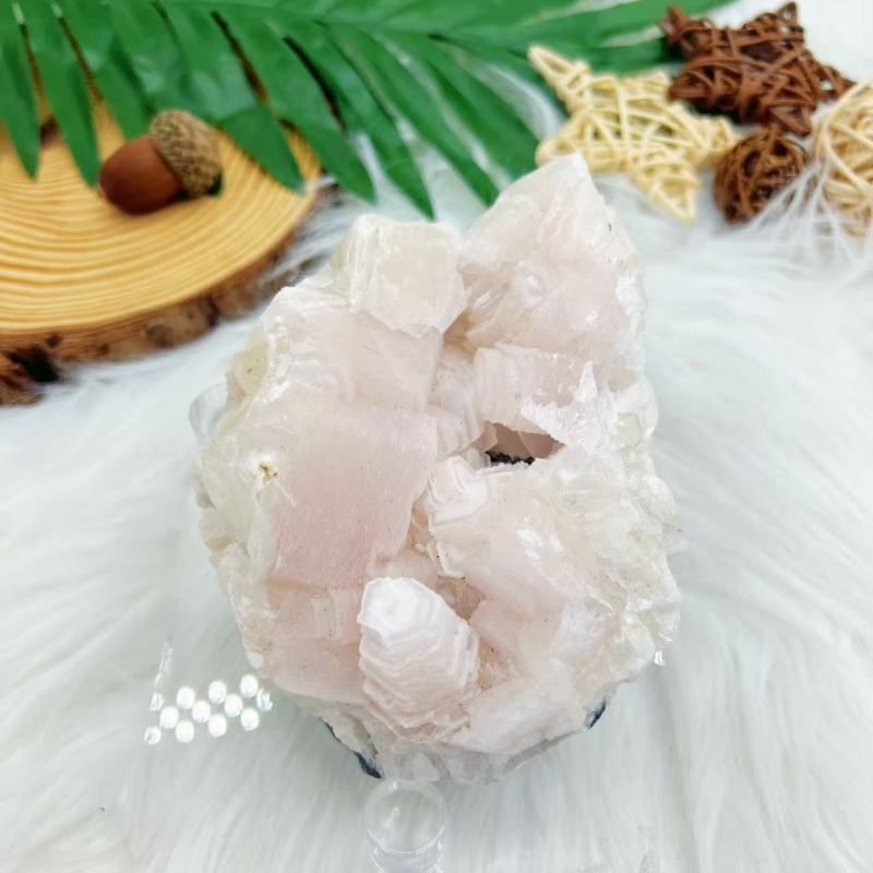 Pink coin calcite