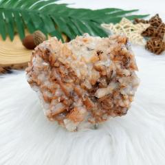 Pink feather calcite