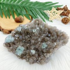 Fluorite with quartz