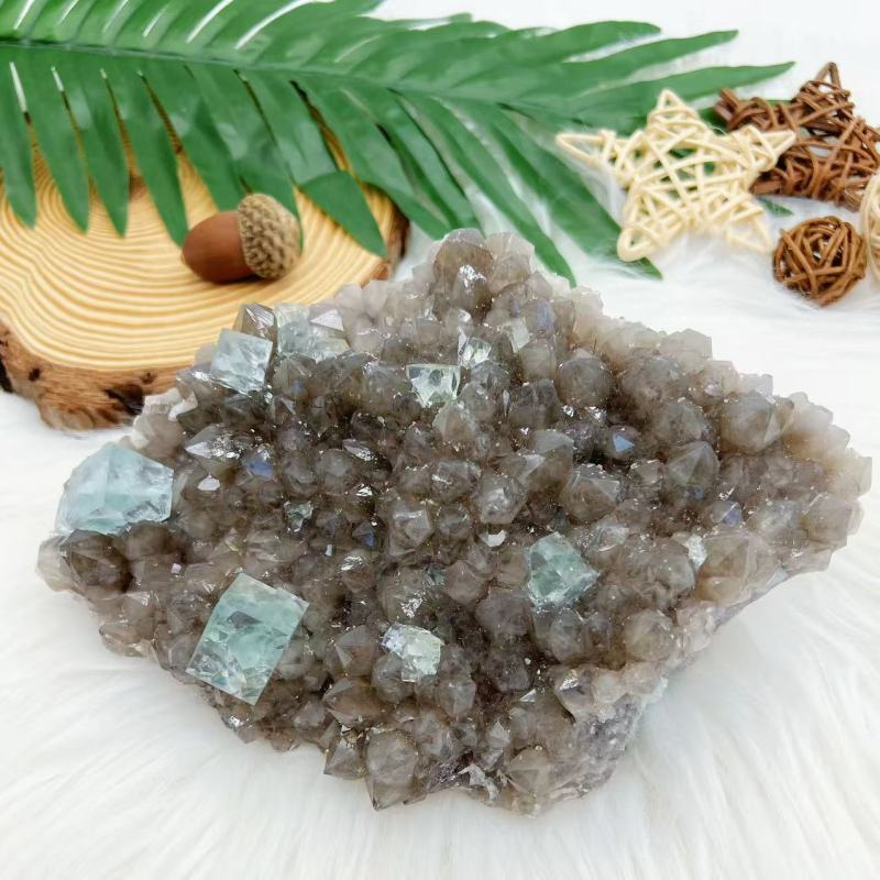 Fluorite with quartz