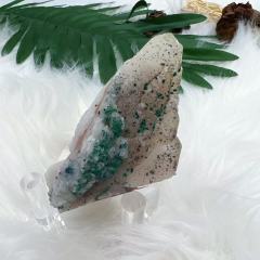 Scepter calcite with blue chalcopyrite