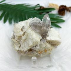 Quartz tourmaline mica with fled spar