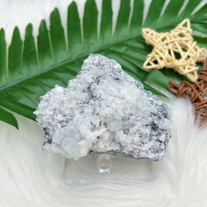 White fluorite with pyrite
