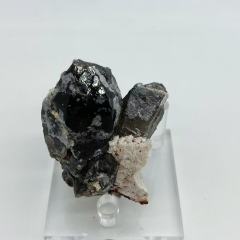 Smoky quartz with garnet