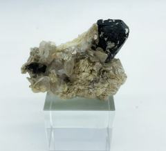 Black tourmaline with mica and quartz