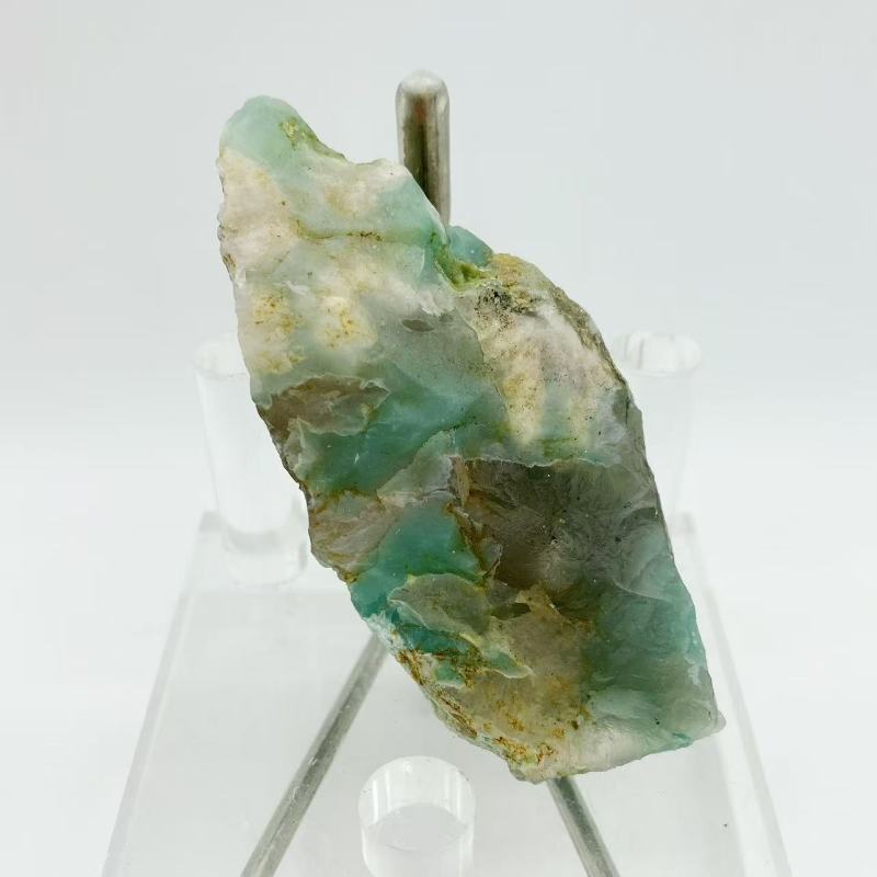 raw Green flower agate