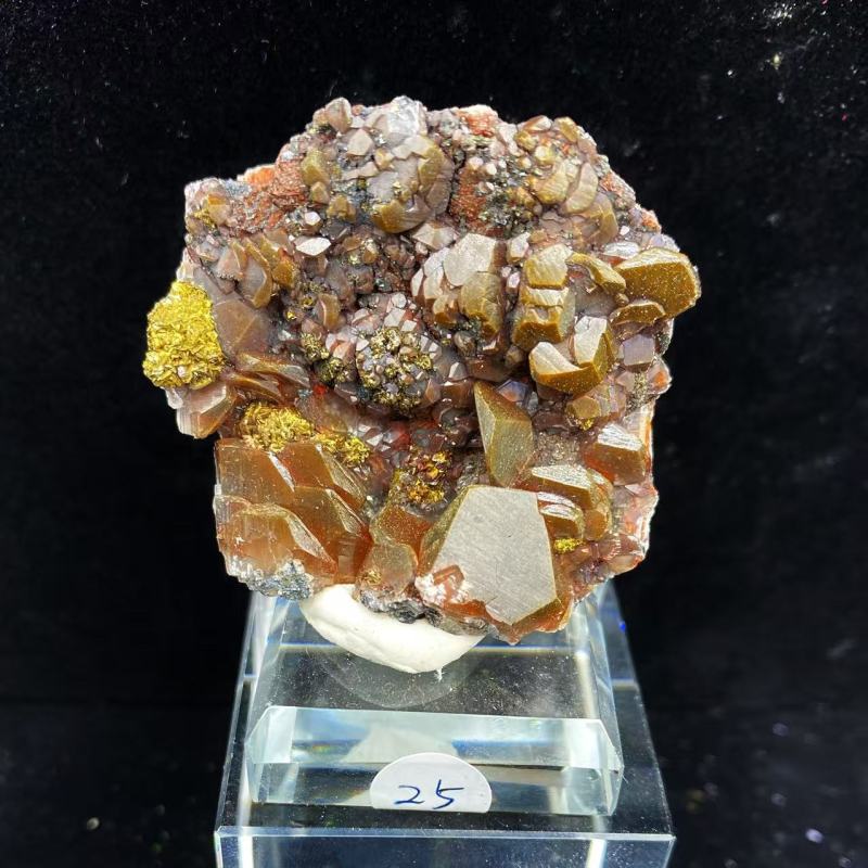 brown chalcopyrite calcite
